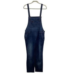 Free People Skinny Dark Blue Denim Overalls